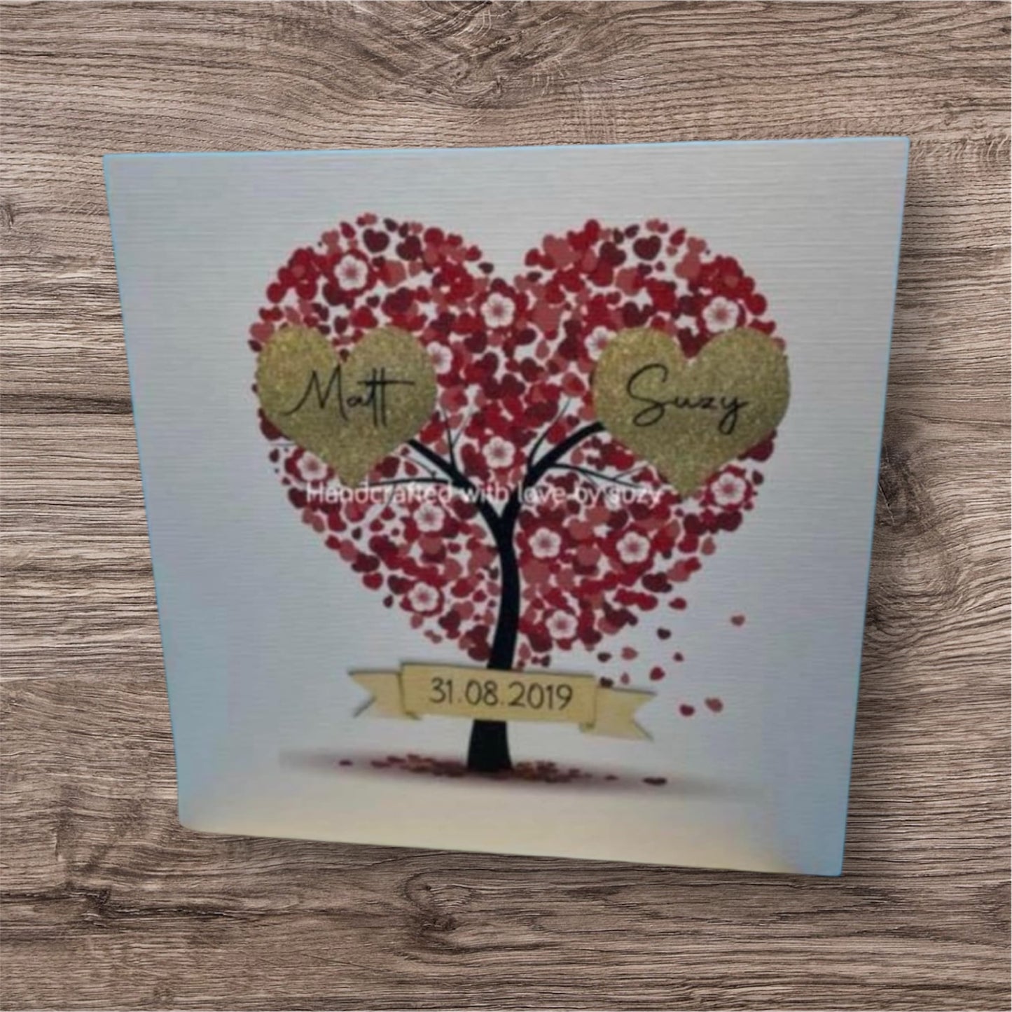 Tree with hearts card