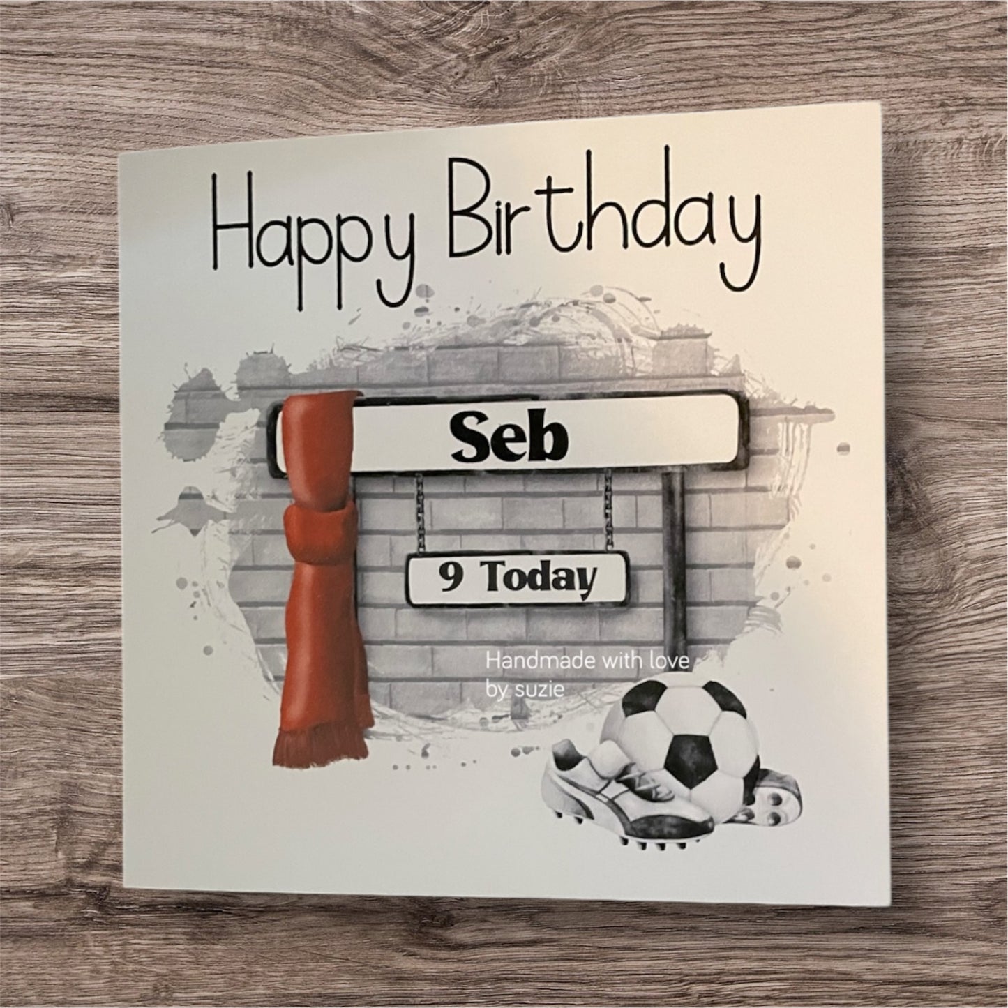 Football sign Birthday card
