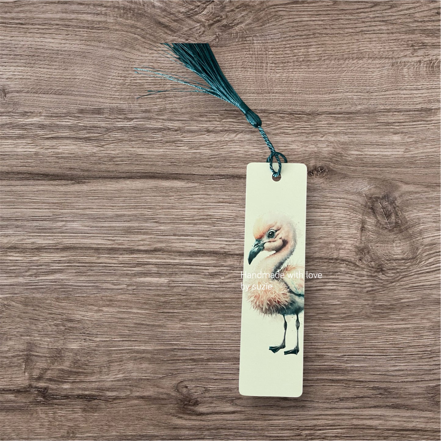 Flamingo mini aluminium bookmark