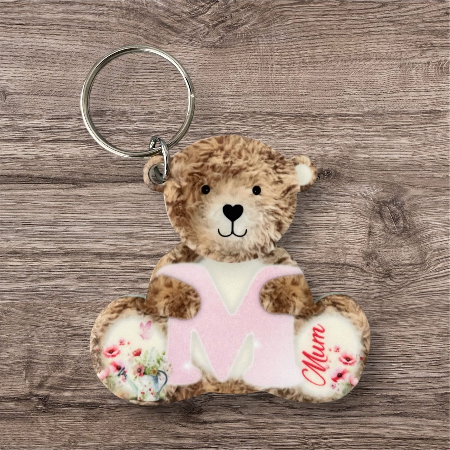 Teddy key ring Mum