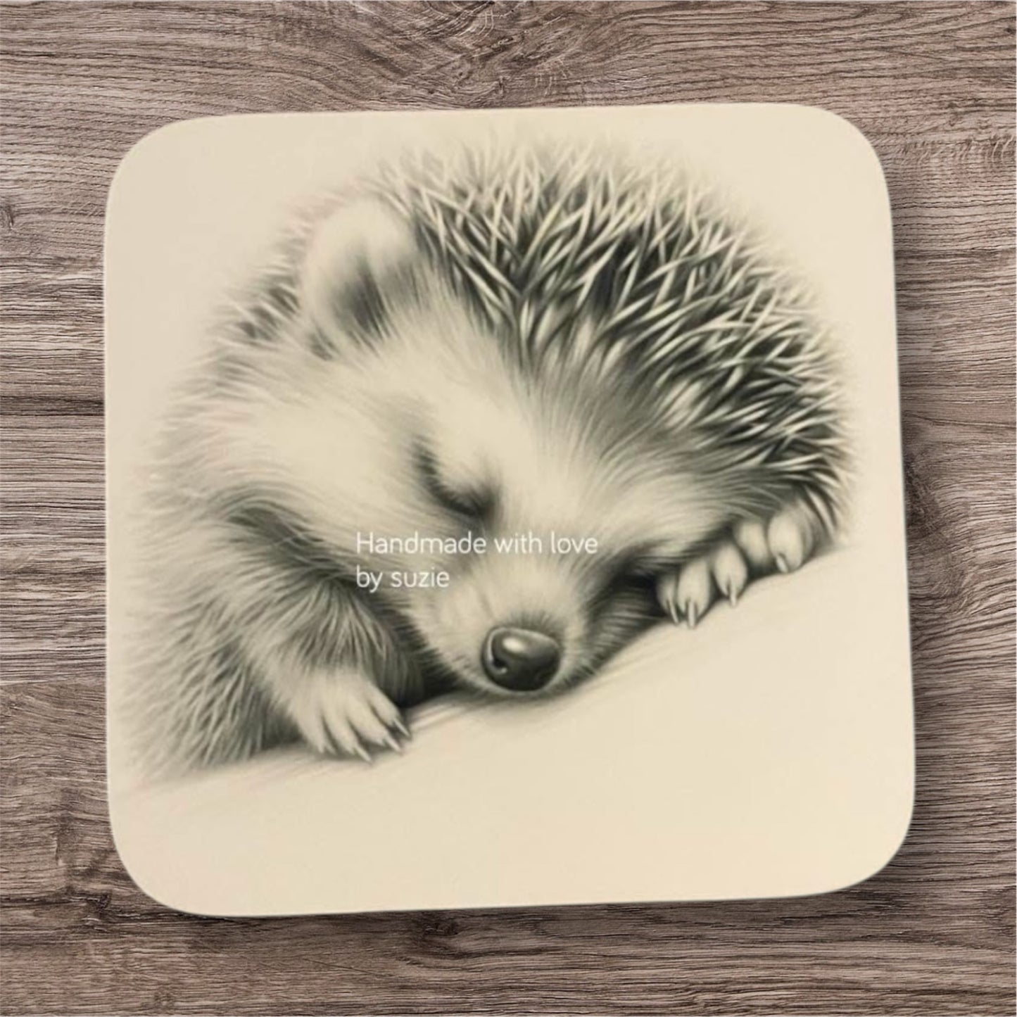 Sketch hedgehog coaster