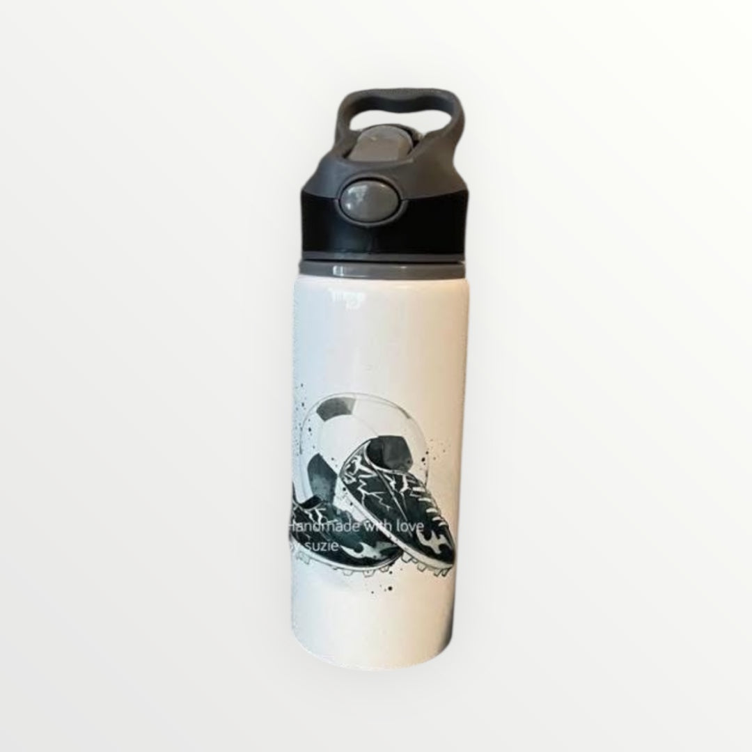 Football flip lid water bottle 650ml