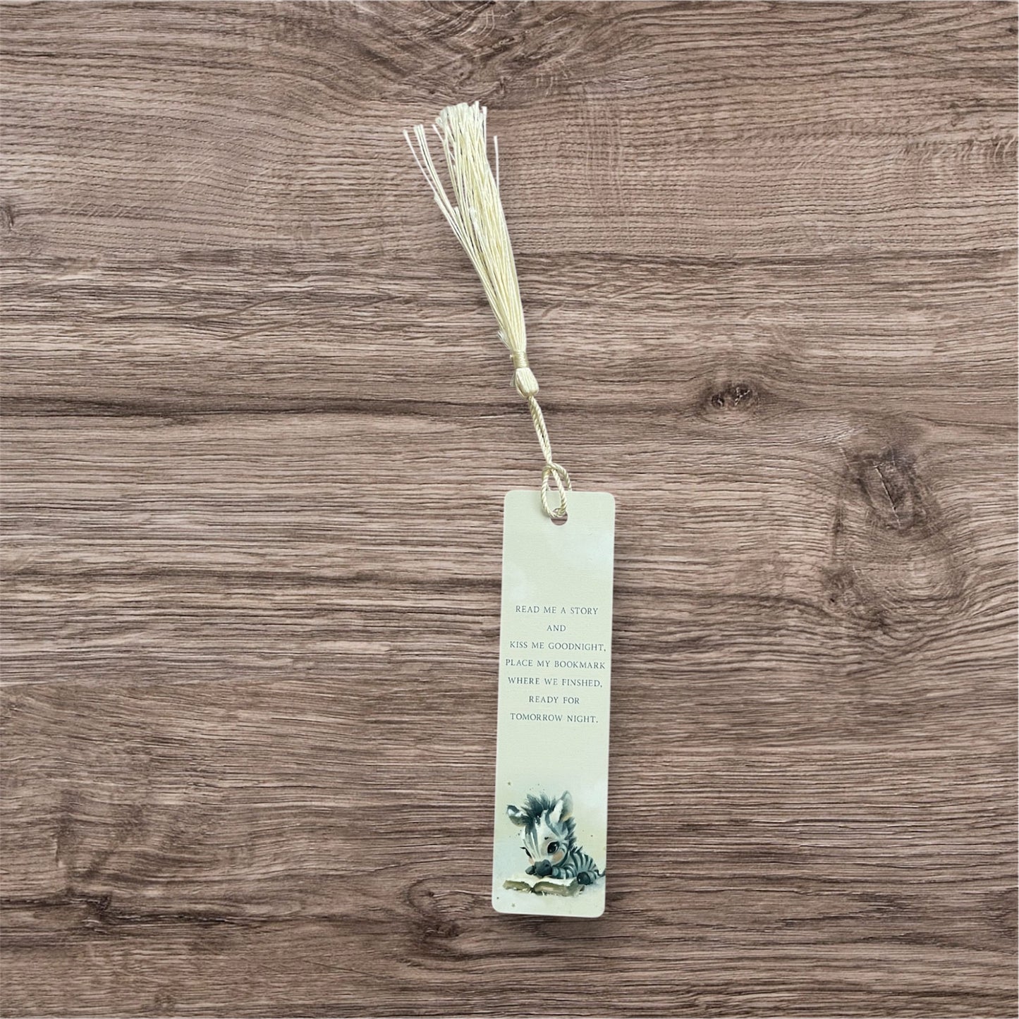 Mini aluminium bookmark zebra