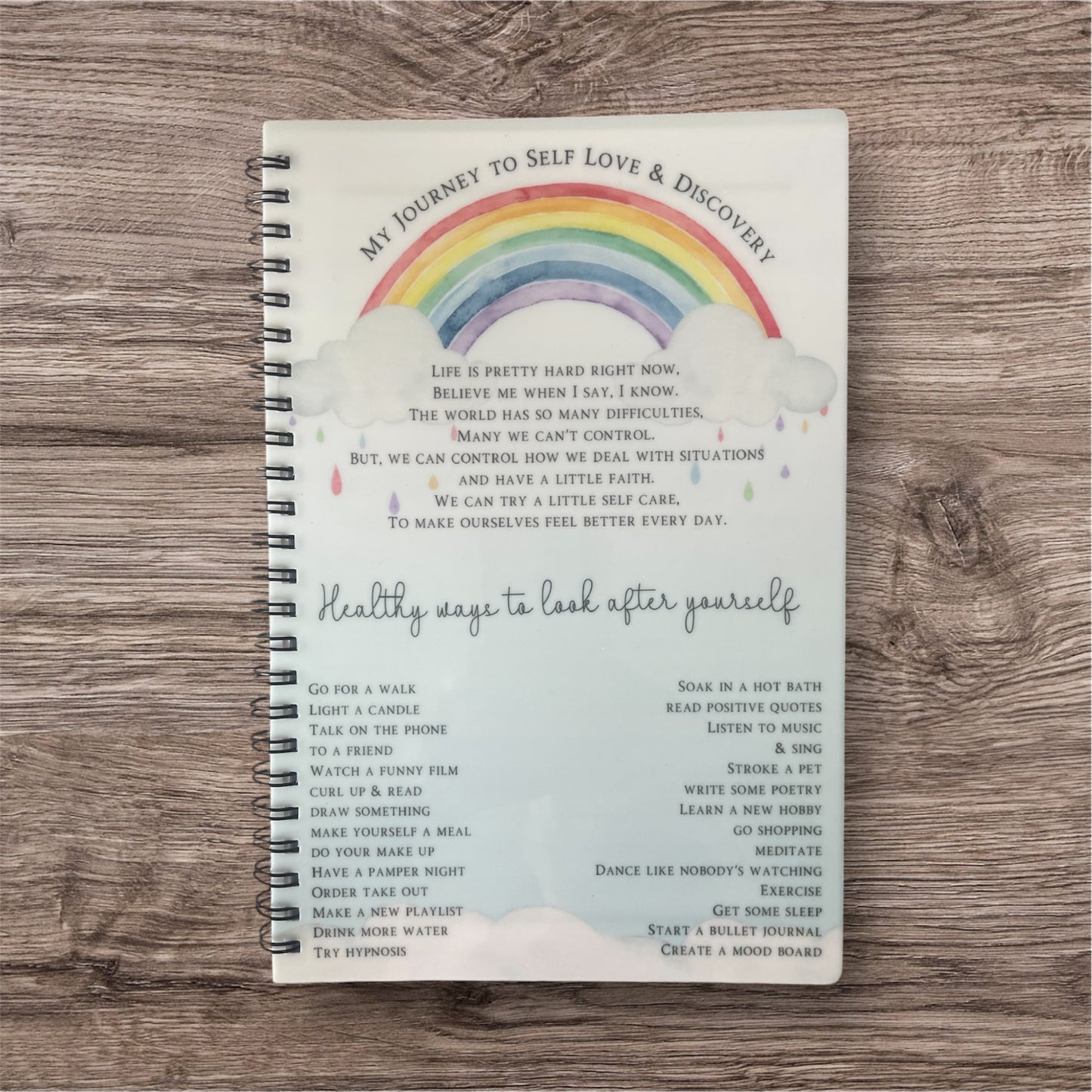 Notebook A5 journey to self love design