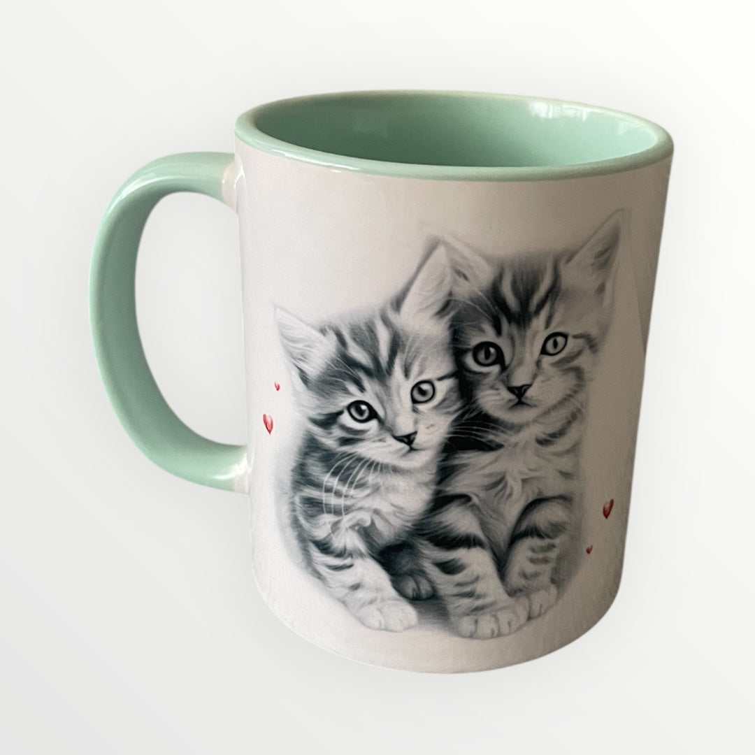 Sketchy kittens mug