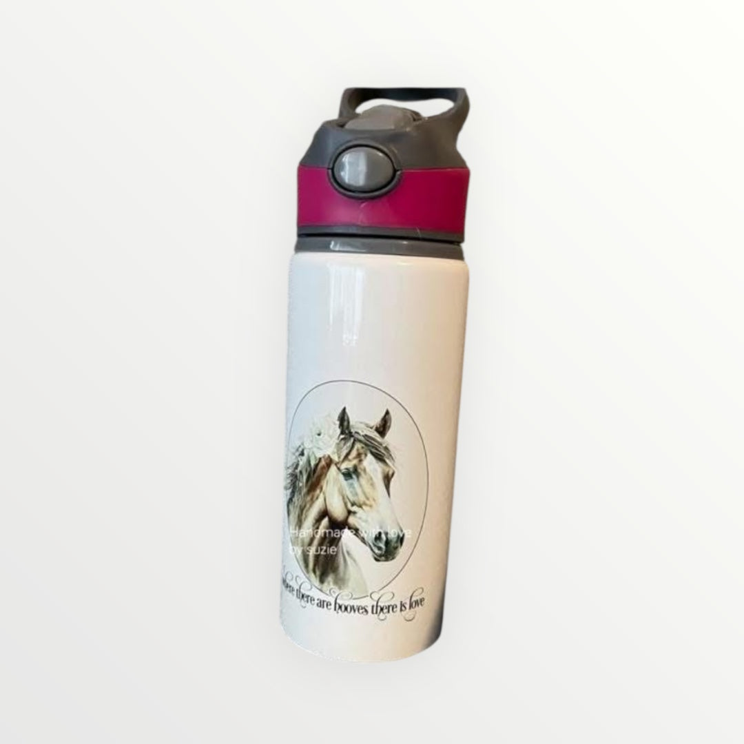 Flip lid water bottles