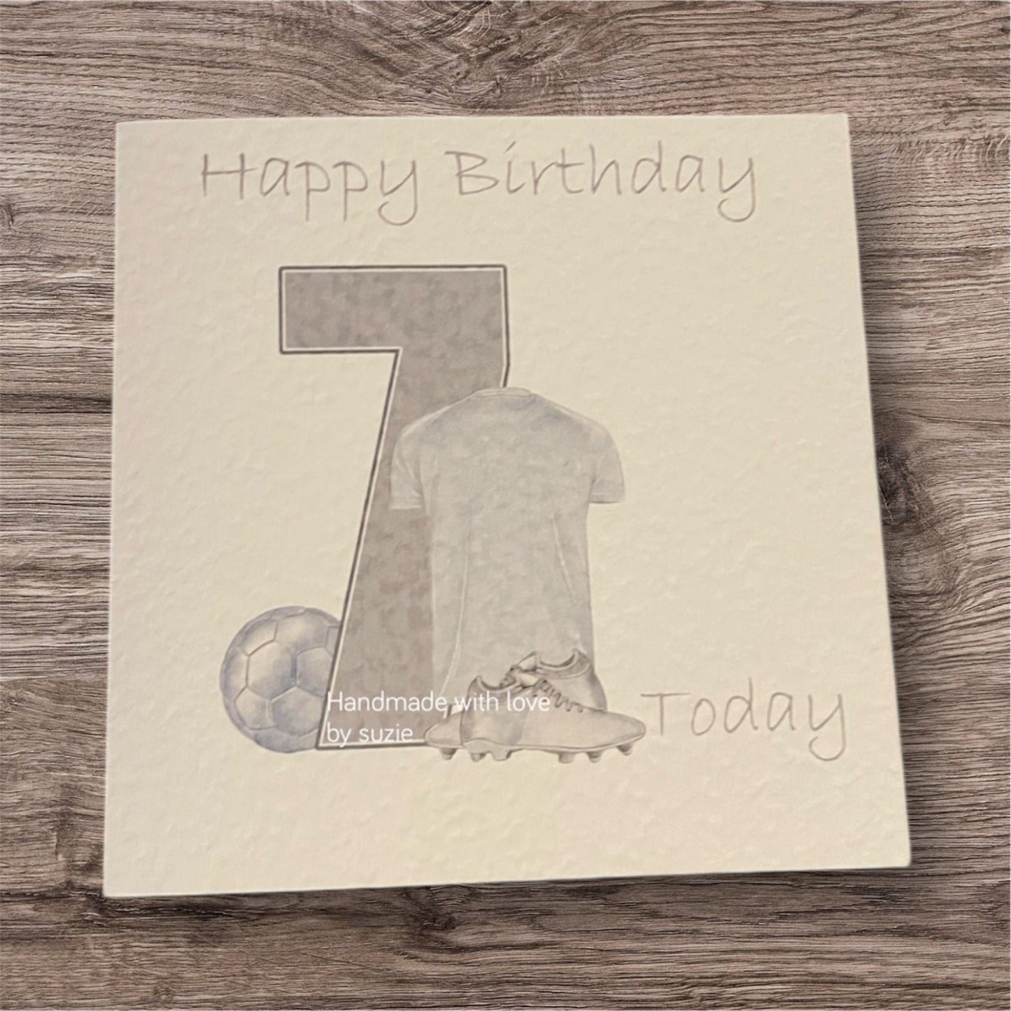 Football T-shirt numbers card