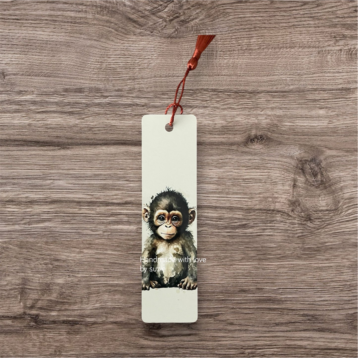 Monkey mini aluminium bookmark