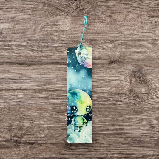 Alien mini aluminium bookmark