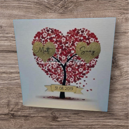Tree with hearts card