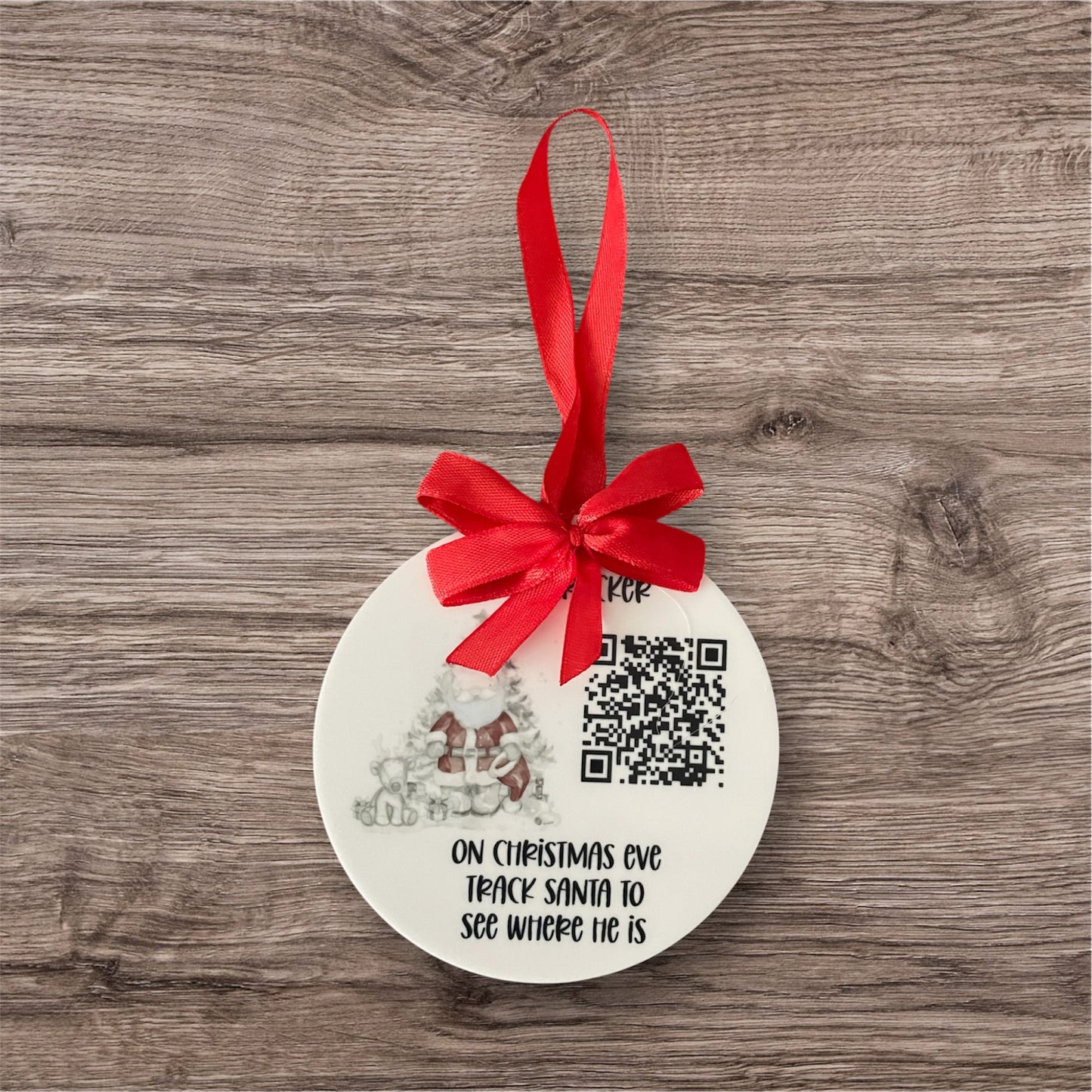 Acrylic hanging decoration Santa tracker