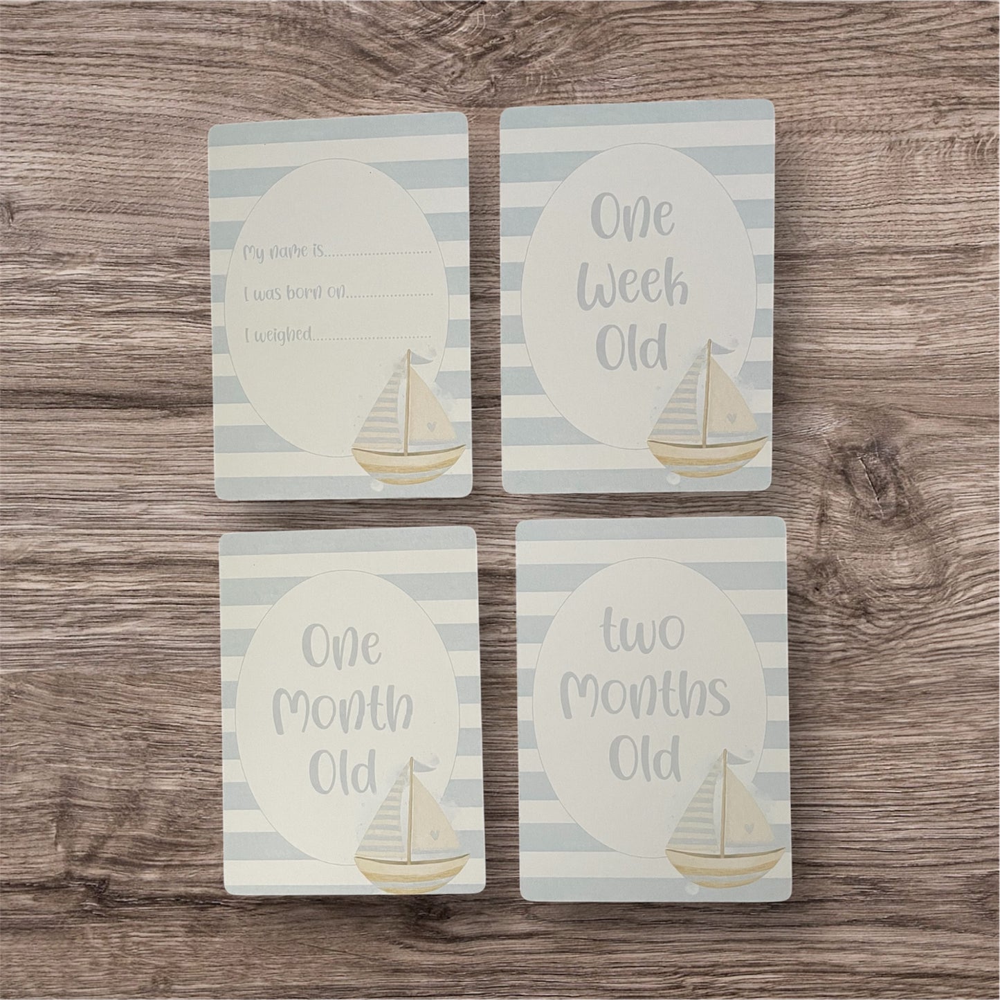 Boat milestone cards