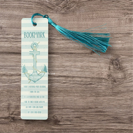 Anchor mini aluminium bookmark