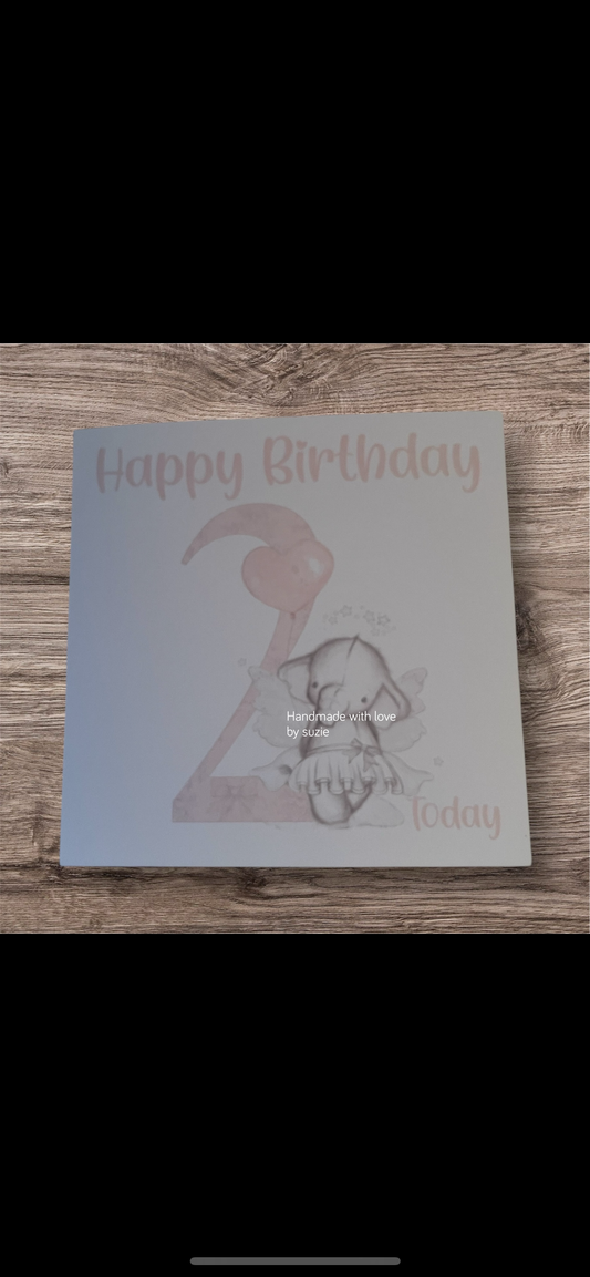 Nelephant fairy Birthday Card