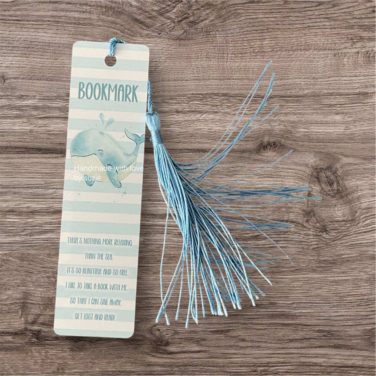 Whale mini aluminium bookmark