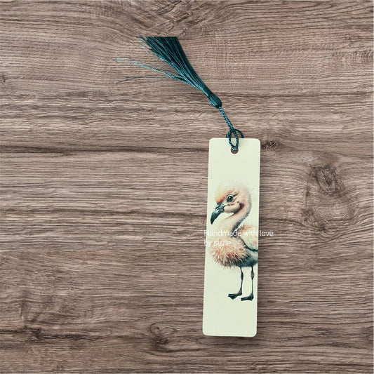 Flamingo mini aluminium bookmark