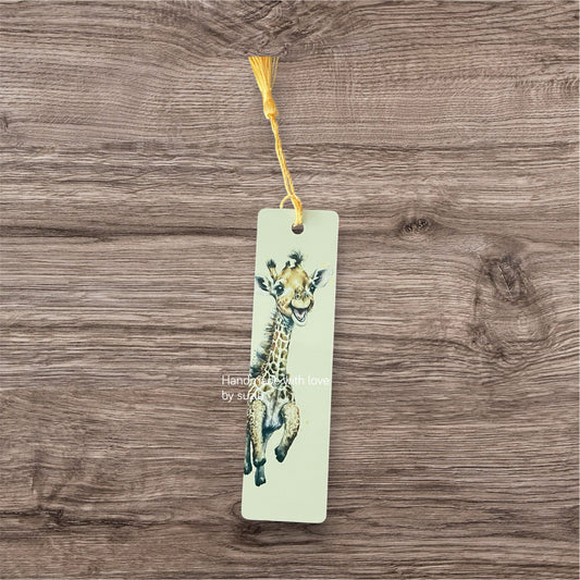 Giraffe mini aluminium bookmark