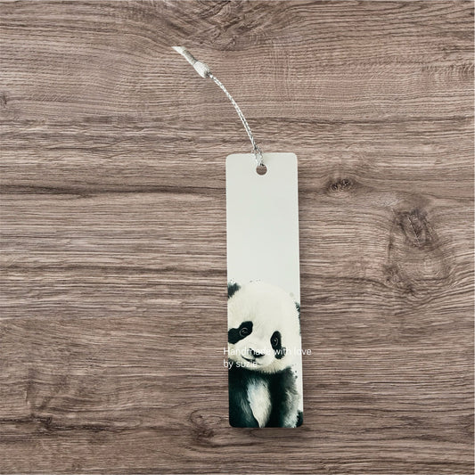 Panda mini aluminium bookmark