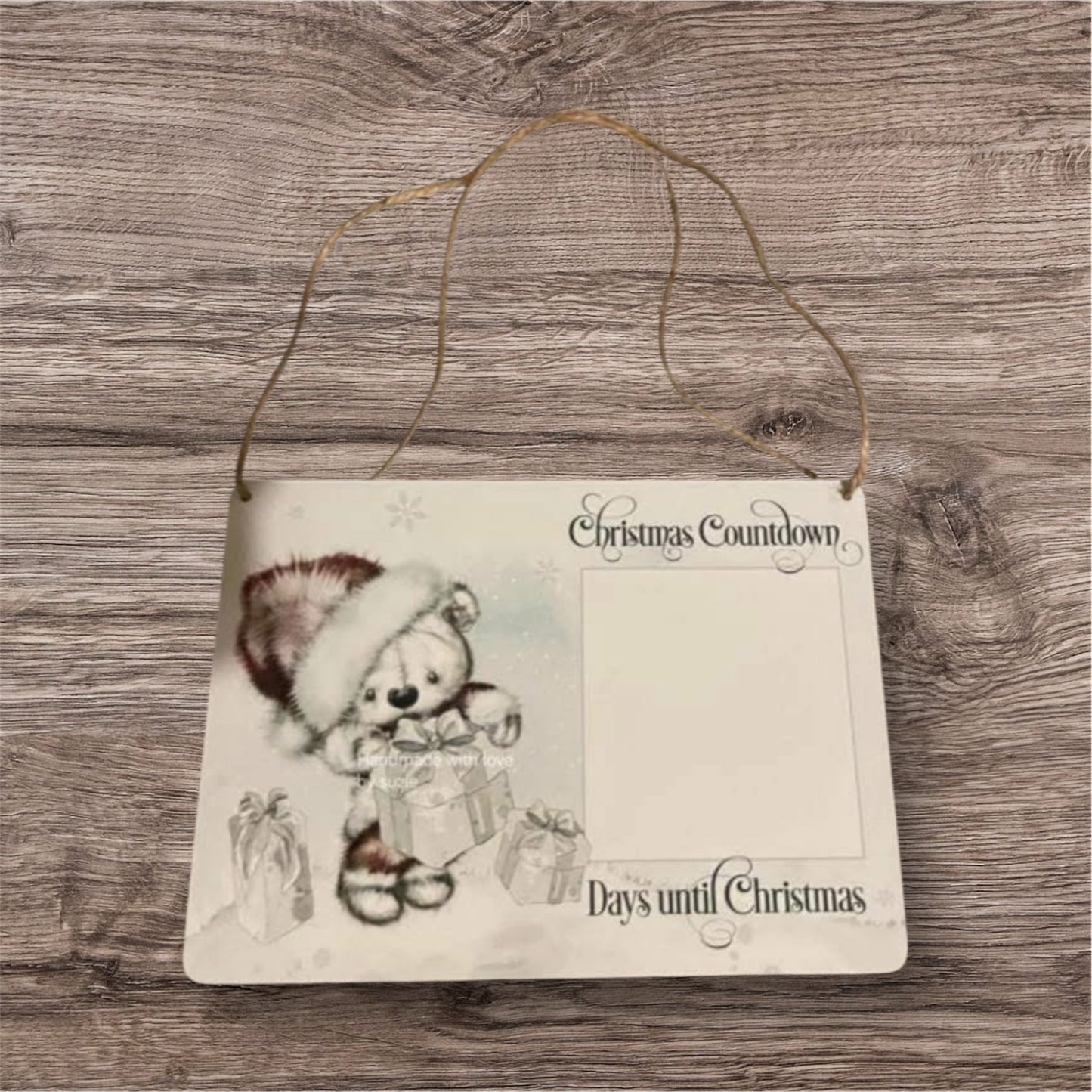 Aluminium count down to Christmas sketchy bear