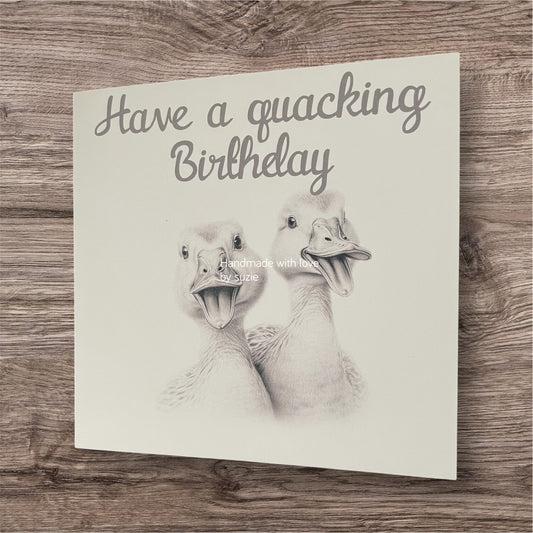 Have a quacking birthday duck card