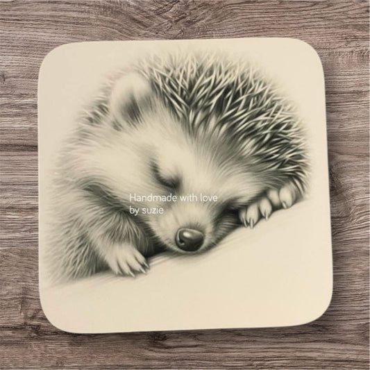 Sketch hedgehog coaster