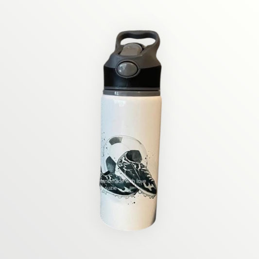 Football flip lid water bottle 650ml