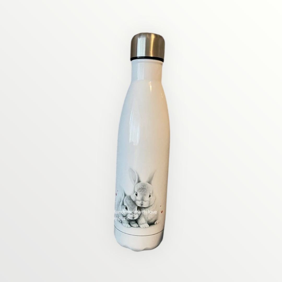 Sketchy rabbits water bottle