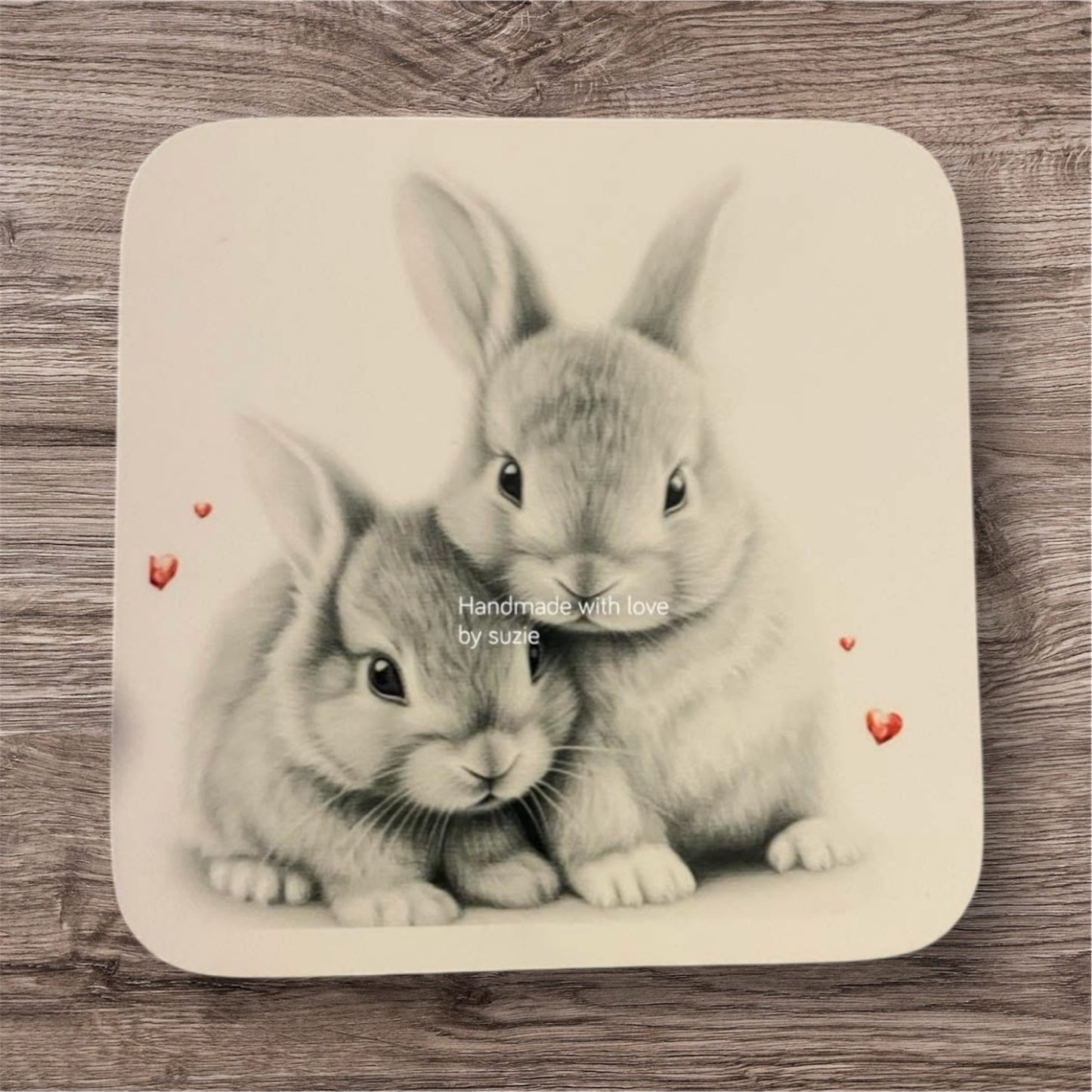 Sketchy rabbits coaster