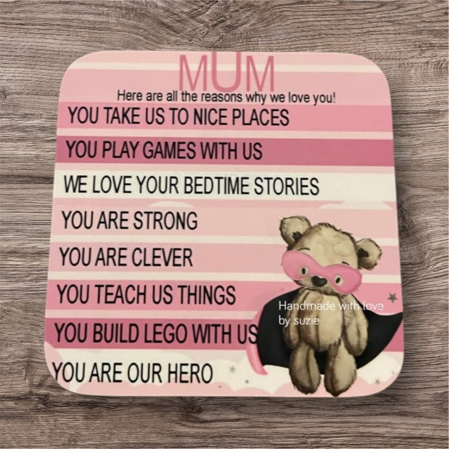 Mum super bear coaster