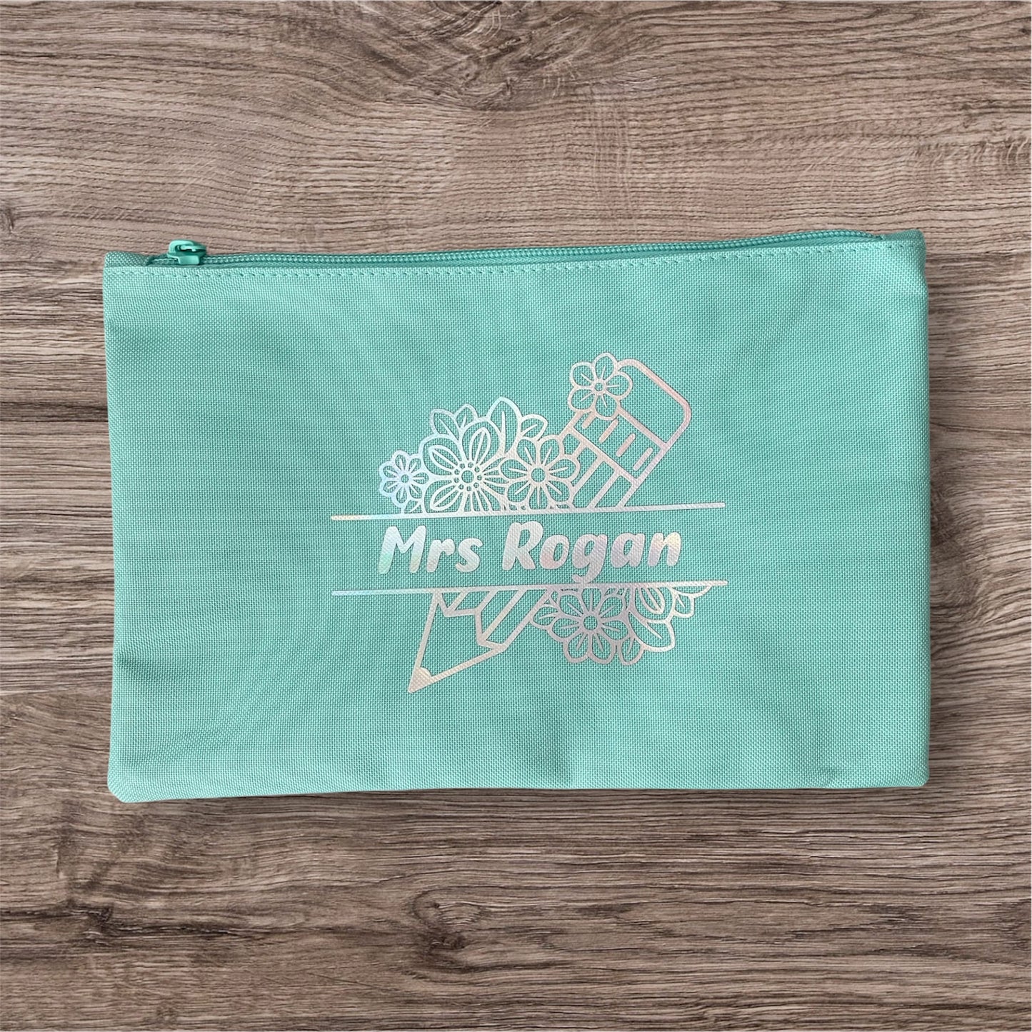 Pencil case pencil & flowers design