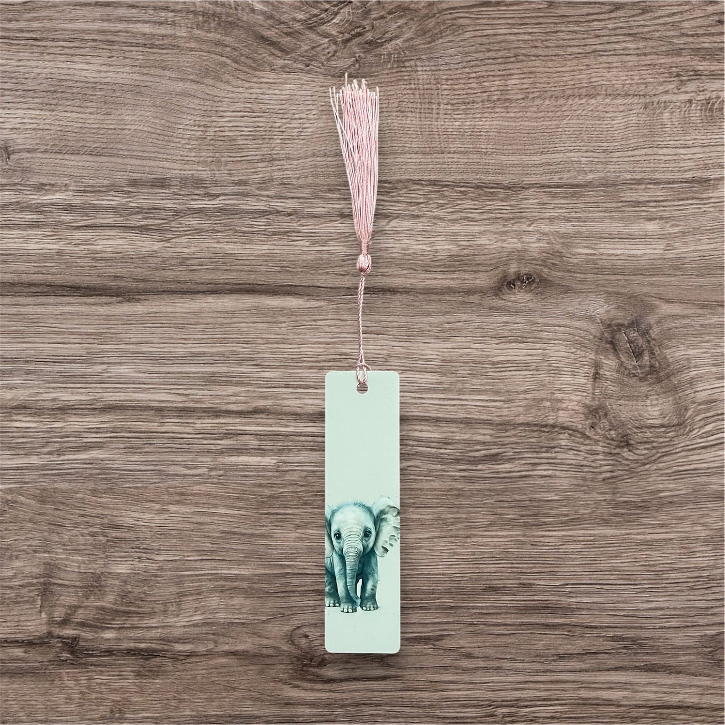 Mini aluminium bookmark elephant