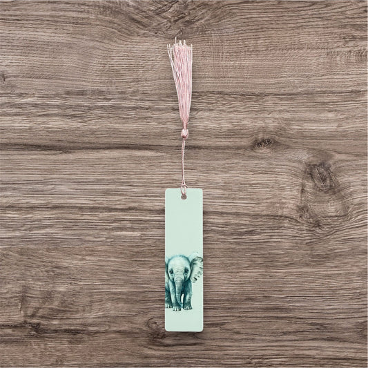 Mini aluminium bookmark elephant