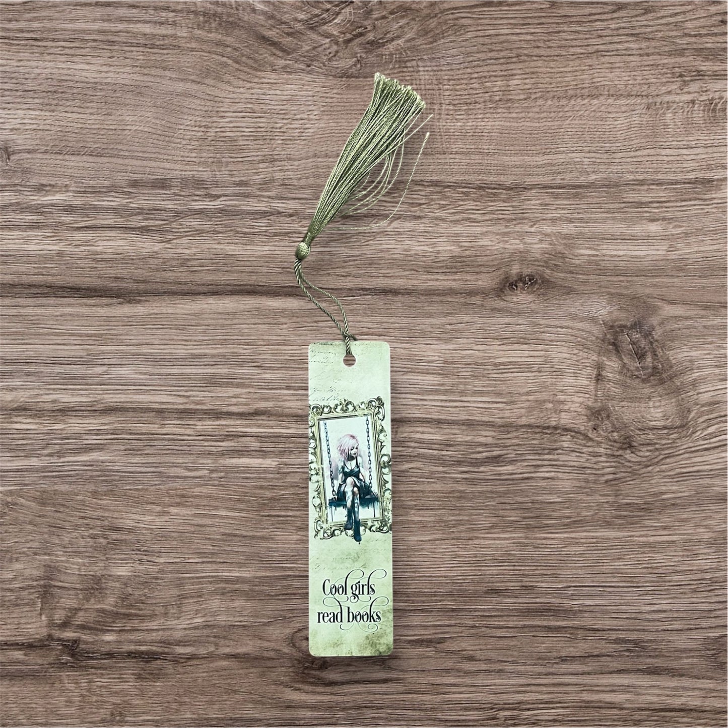 Mini aluminium bookmark cool girl