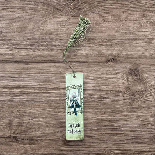 Mini aluminium bookmark cool girl