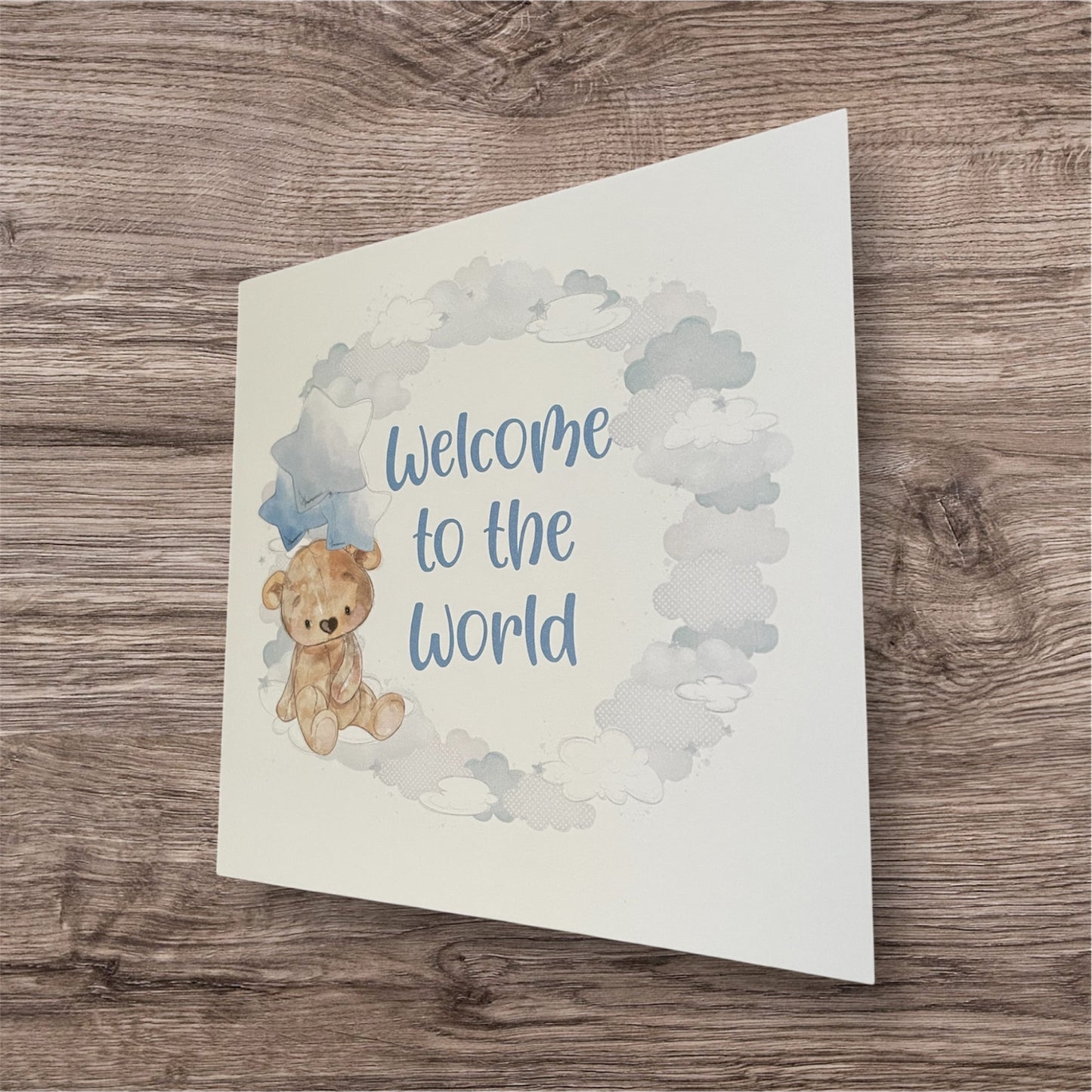 Welcome to the world blue bear card