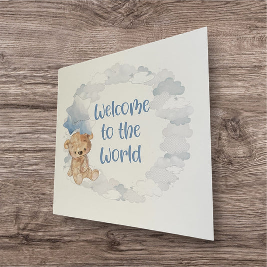 Welcome to the world blue bear card