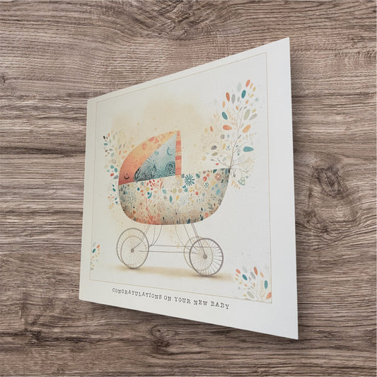Congratulations on your new baby pram card