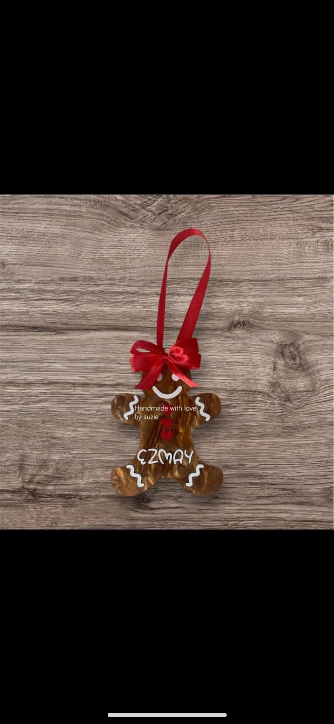 Acrylic hanging gingerbread person