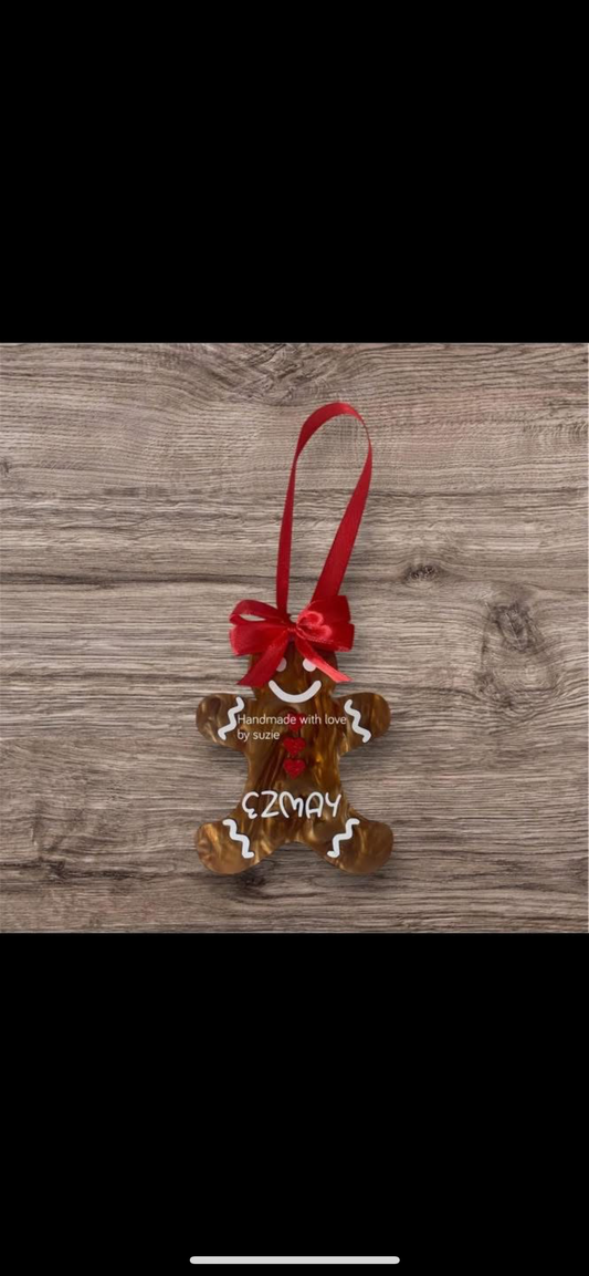 Acrylic hanging gingerbread person