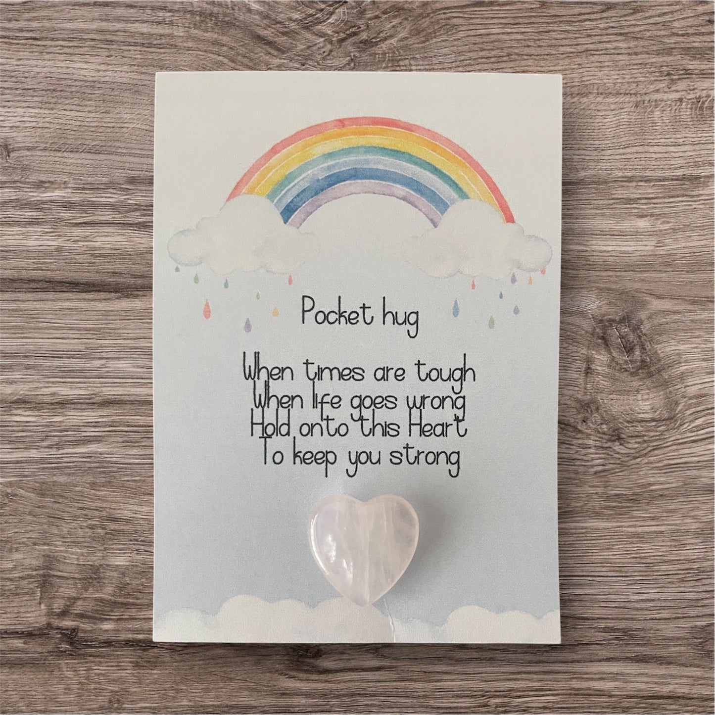 Pocket hug rainbow when times are tough