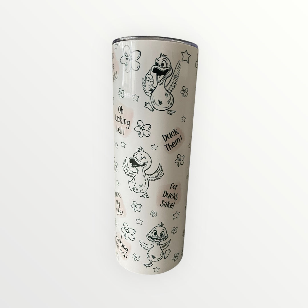 Light pink duck tumbler dear auto correct it’s never duck! 20oz