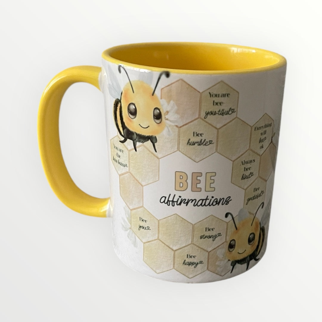 Bee affirmations mug