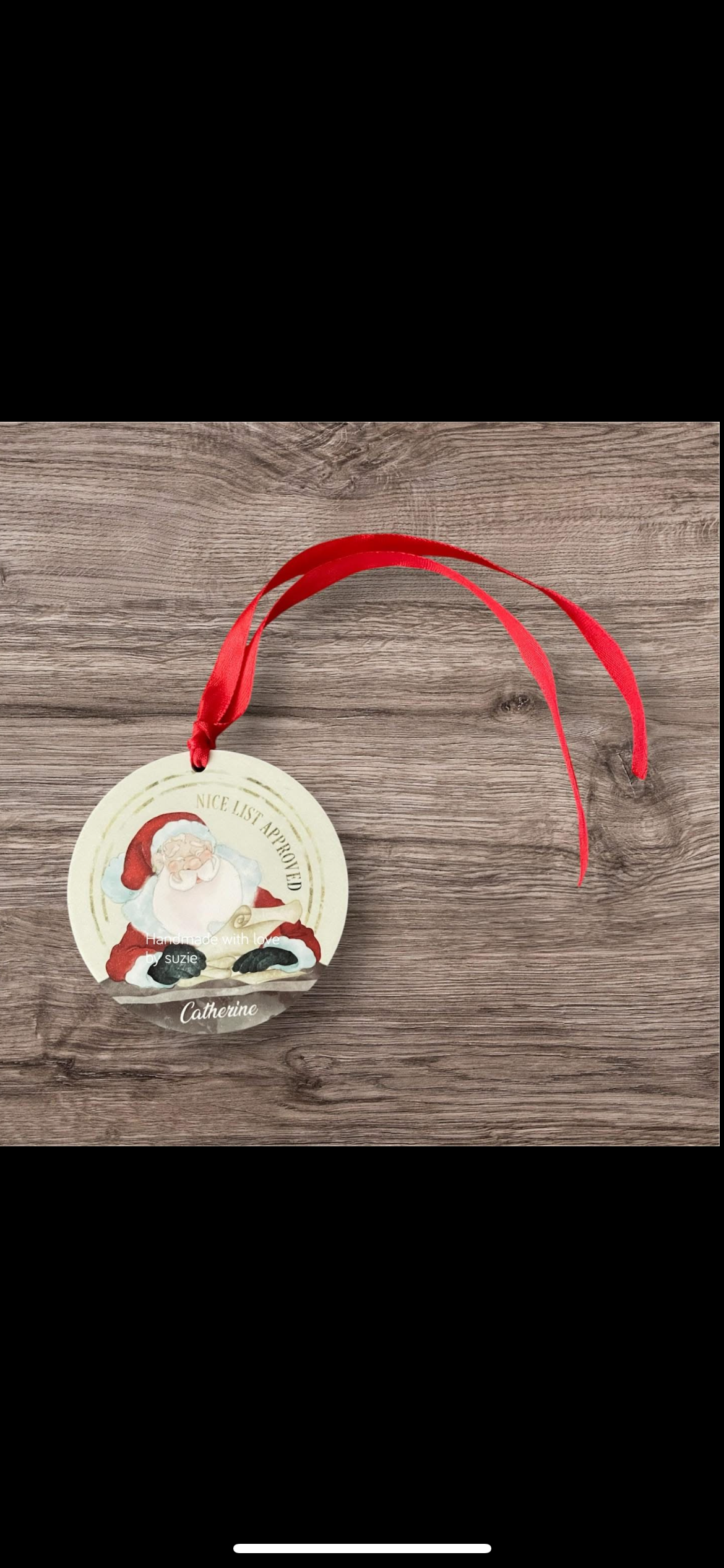 Christmas Eve set Santa letter, certificate and acrylic good list decoration