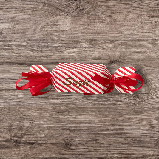 Personalised fillable crackers red and white