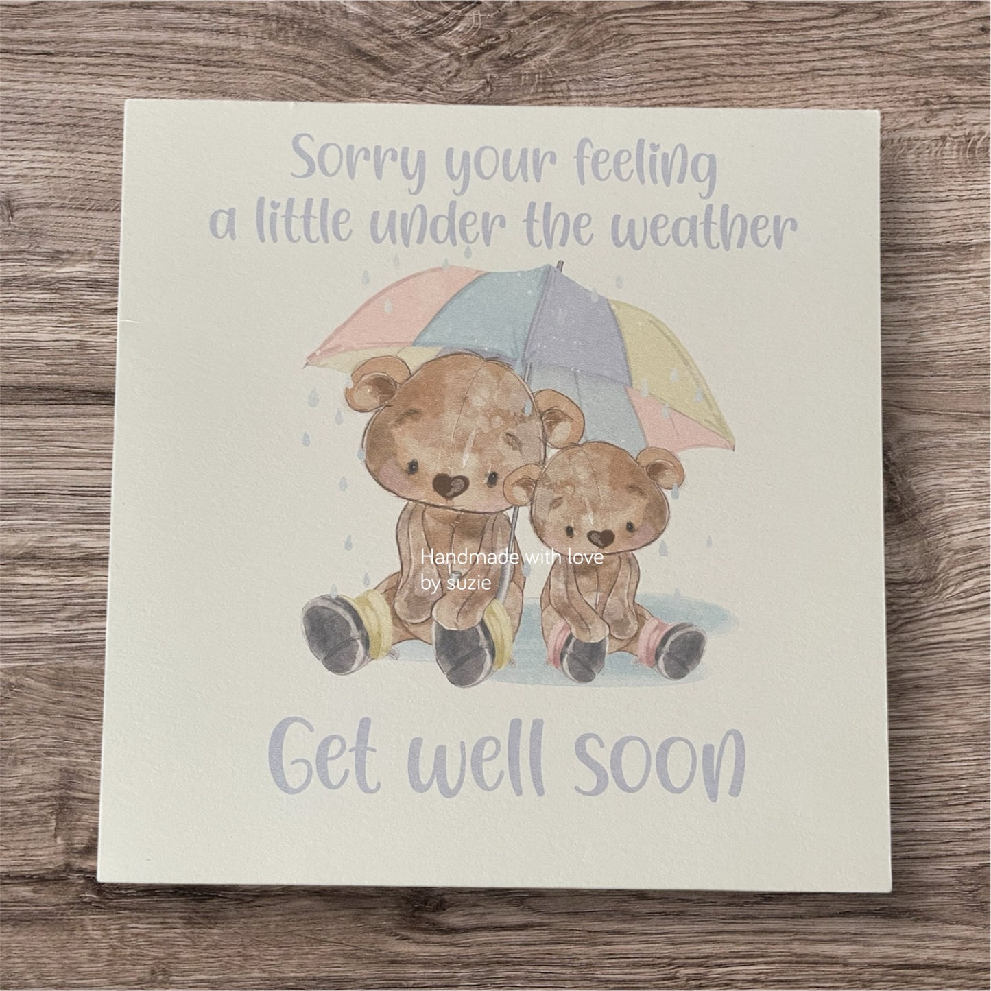 Feeling a little under the weather get well card